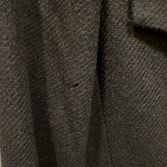 1990’s Jones NY Green Lambs Wool Hunting Jacket Single Breasted Welt Pockets - Picture 9 of 10